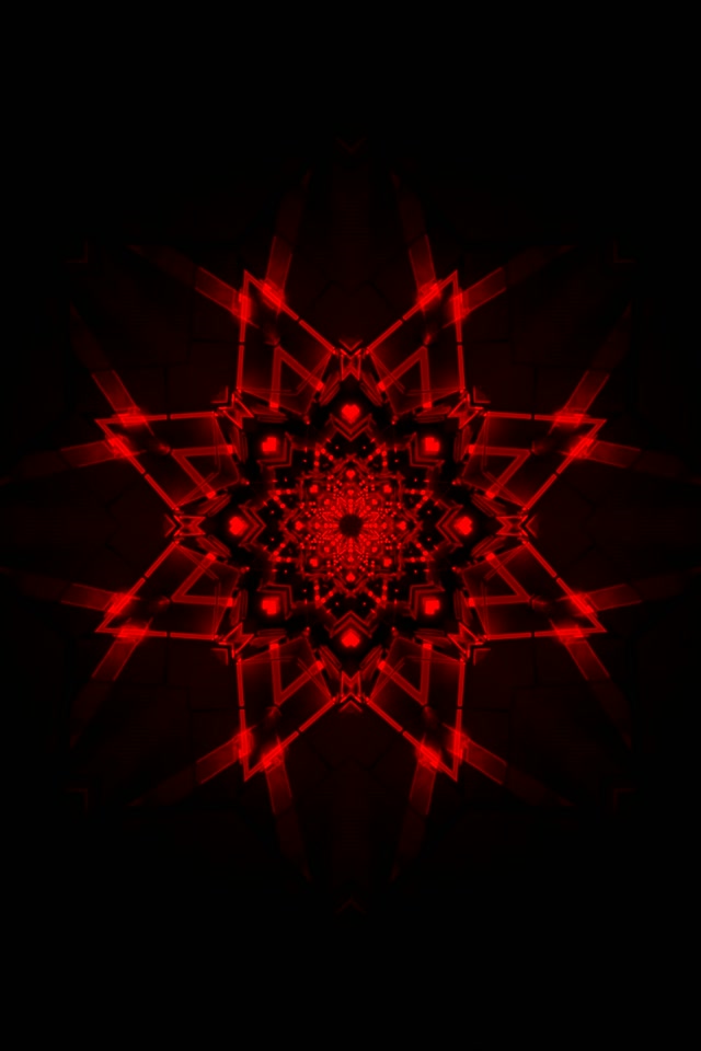 Crveni Fraktal Kaleidoskop Neon Tunel 2:3 Photo Portrait 60fps Screensaver VJ Loop