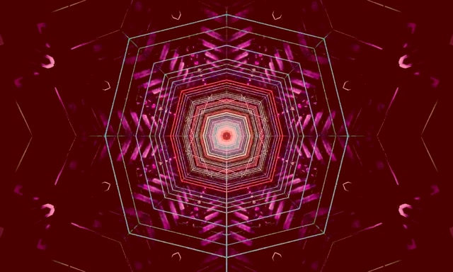 Neon Tunel Kaleidoskop Vrtlog VJ Loop 5:3 Wide 60fps Čuvar Ekrana