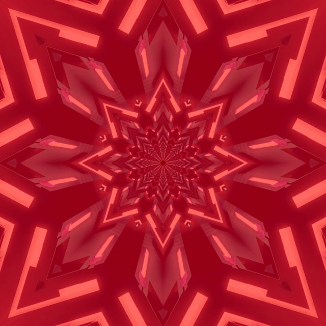 Neon Tunel Zvezda Kaleidoskop VJLoops 1:1 Kvadrat 60fps Screensaver