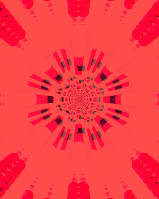 Neon Tunel Crveni Kaleidoskop Prasak VJLoops 4:5 Instagram 60fps Čuvar Ekrana