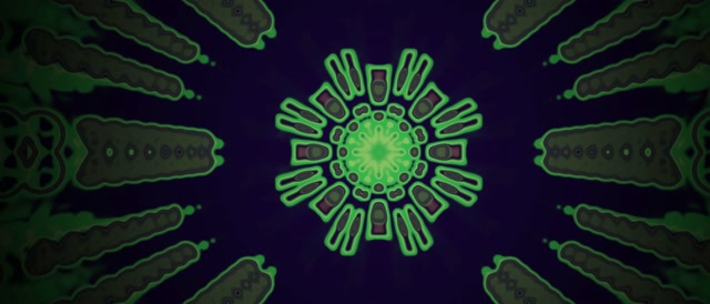 Neon Tunel Zeleni Radijalni Prasak VJ Loop 21:9 Ultrawide 60fps Čuvar Ekrana