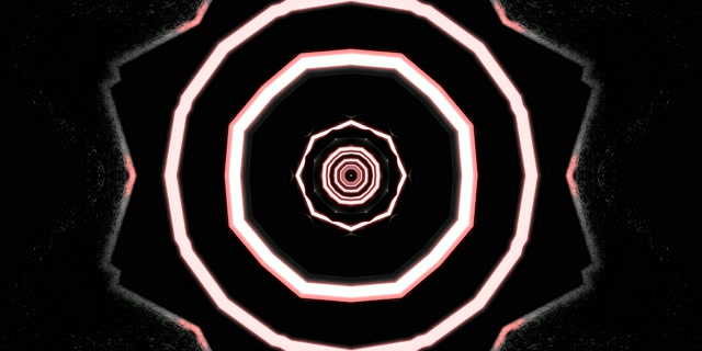 Neon Tunel Octagon Vrtlog VJ Loop 2:1 Univisium 60fps Čuvar Ekrana