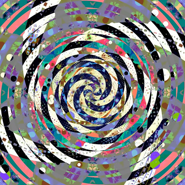 Neon Tunel Spirala Kaleidoskop Vrtlog VJ Loop 1:1 Kvadrat 60fps Čuvar Ekrana