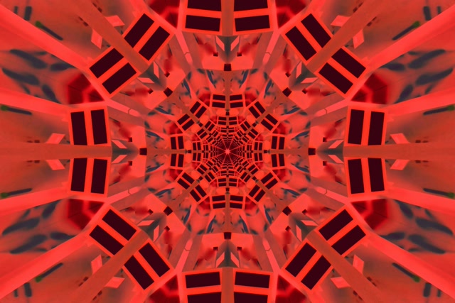 Neon Tunel Crveni Kaleidoskop Prasak VJLoops 3:2 Surface 60fps Čuvar Ekrana