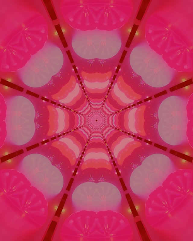 Crveni Neon Tunel Paučina Kaleidoskop VJ Loop 4:5 Instagram 60fps Screensaver