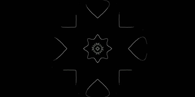 Neon Tunel Tamna Pahulja Mandala Vj Loop 2:1 Univisium 60fps Čuvar Ekrana