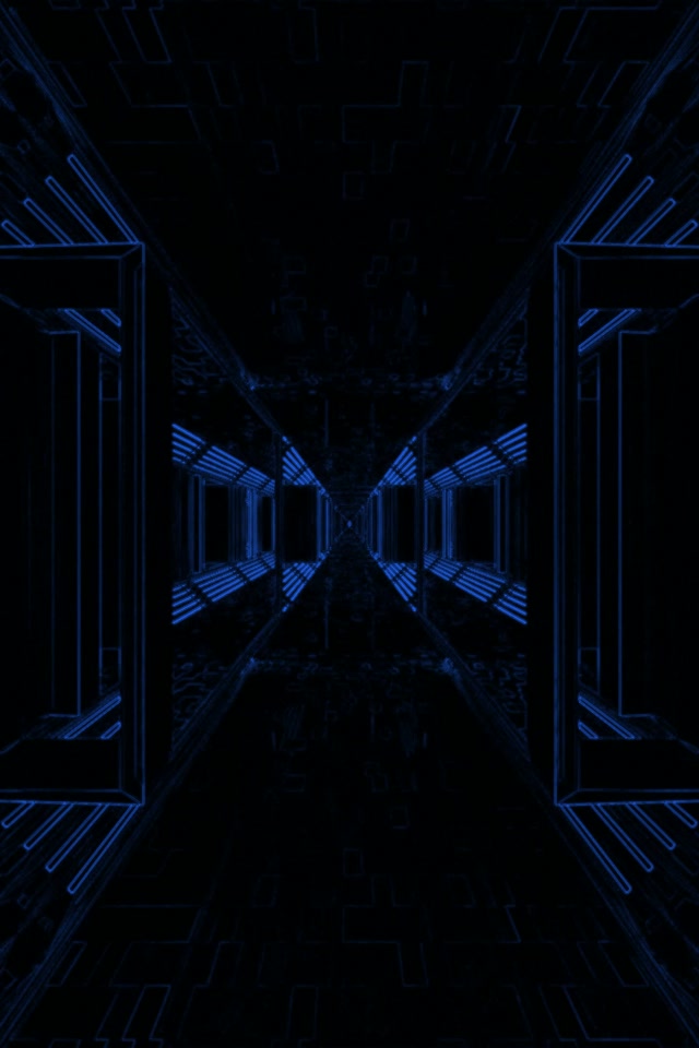 Neon Tunel Plavi Grid Vj Loop 2:3 Photo Portrait 60fps Screensaver
