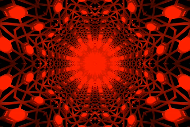 Crveni Neon Tunel Mandala Vrtlog VJ Loop 3:2 Surface 60fps Čuvar Ekrana