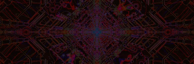 Neon Tunel Crveno Sajber Mandala 3:1 Triple Wide 60fps Screensaver VJ Loop