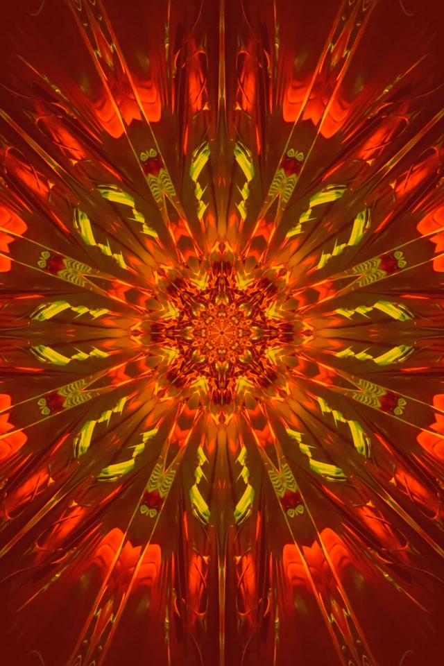 Neon Tunel Vatreni Mandala Prasak VJLoops 2:3 Photo Portrait 60fps Čuvar Ekrana