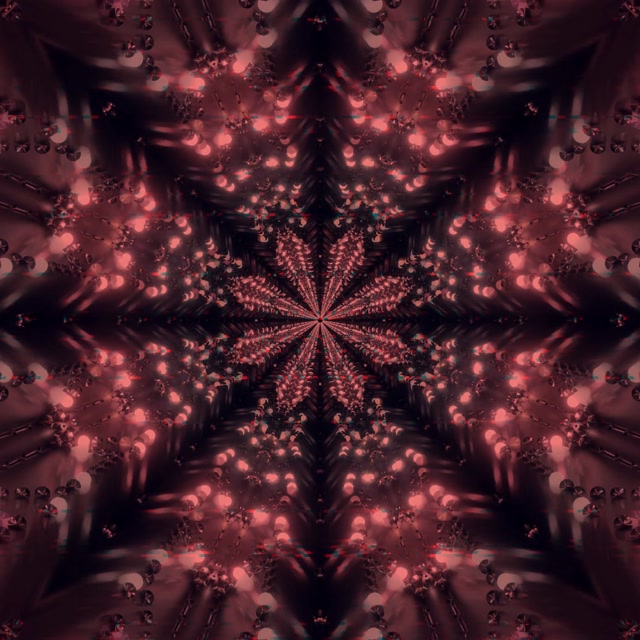 VJ loop Neon Tunel Tamni Kaleidoskop Prasak 1:1 Kvadrat 60fps Čuvar Ekrana
