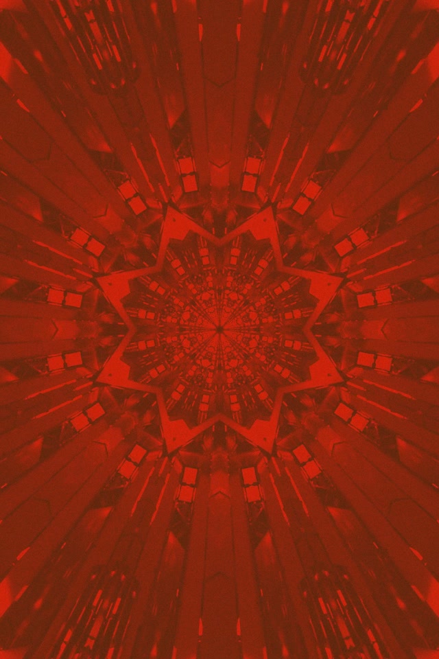 Crveni Kaleidoskop Zvezda Neon Tunel Vj Loop 2:3 Photo Portrait 60fps Screensaver