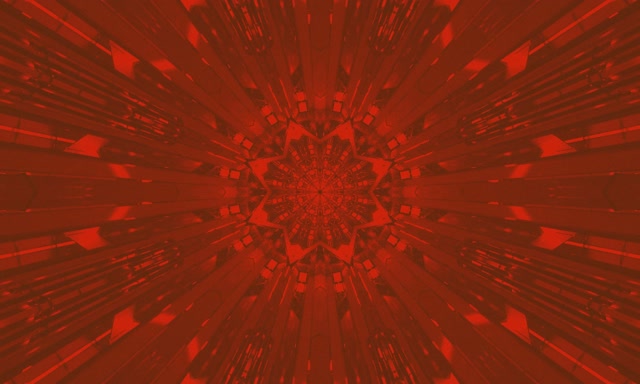 Crveni Fraktal Kaleidoskop Neon Tunel VJ Loop 5:3 Širok 60fps Čuvar Ekrana