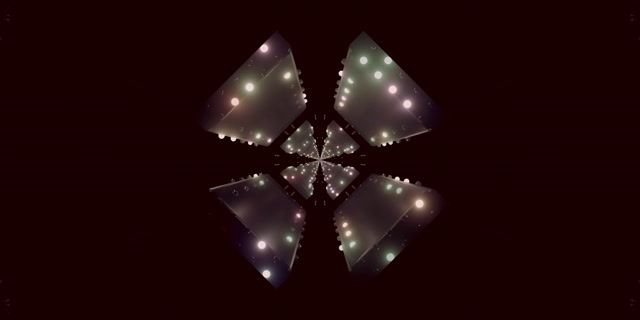 Neon Tunel Kaleidoskop Cvet VJLoops 2:1 Univisium 60fps Čuvar Ekrana