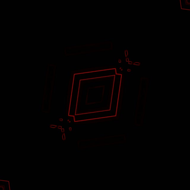 Red Neon Tunnel Diamond Vortex VJ Loop 1:1 Square 60fps čuvar ekrana
