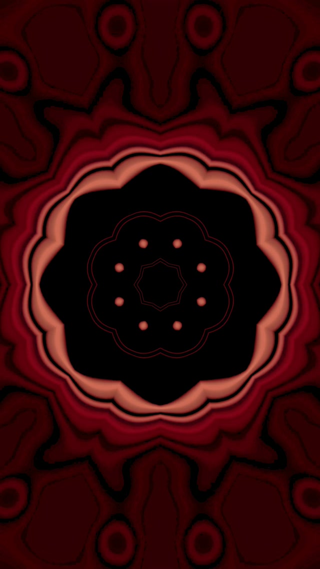 Grimizna Zvezda Mandala Neon Tunel VJ Loop 9:16 Reels 60fps Screensaver