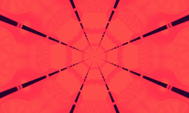Neon Tunel Crveni Kaleidoskop VJ Loop 5:3 Wide 60fps Screensaver