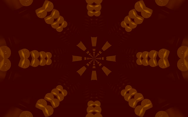 Amber Fractal Kaleidoscope Neon Tunnel Vj Loop 16:10 MacBook 60fps Screensaver