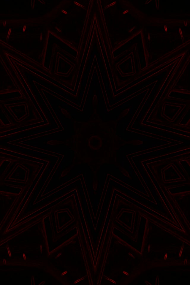 Red Neon Tunnel Kaleidoscope Star Loop 2:3 Photo Portrait 60fps Screensaver VJ Loop