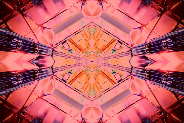 Neon Tunnel Kaleidoscope Burst VJ Loop 3:2 Surface 60fps Screensaver