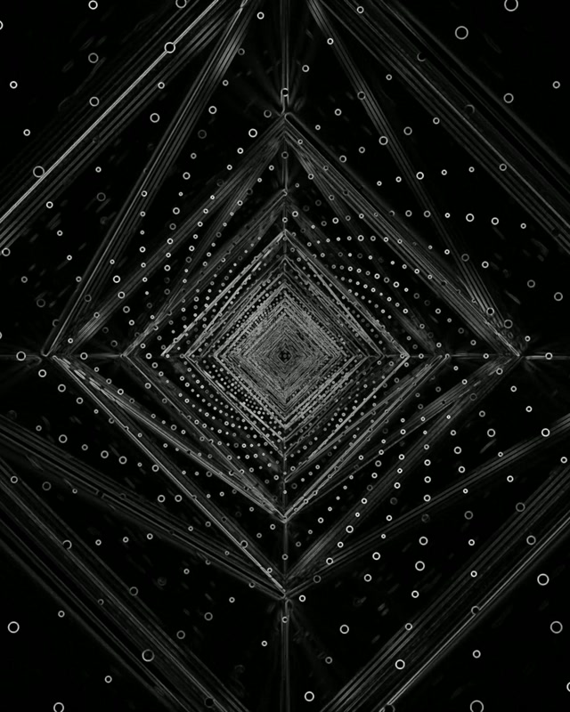 Dark Geometric Neon Tunnel Screensaver 60fps 4:5 Instagram VJ Loop