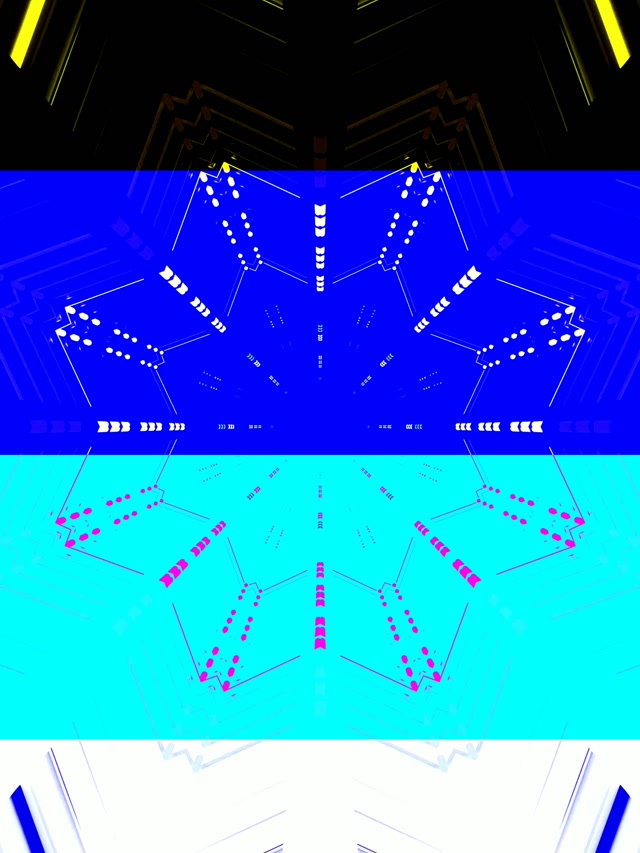 Neon Tunnel Zigzag Kaleidoscope VJ Loop 3:4 iPad Portrait 60fps Screensaver