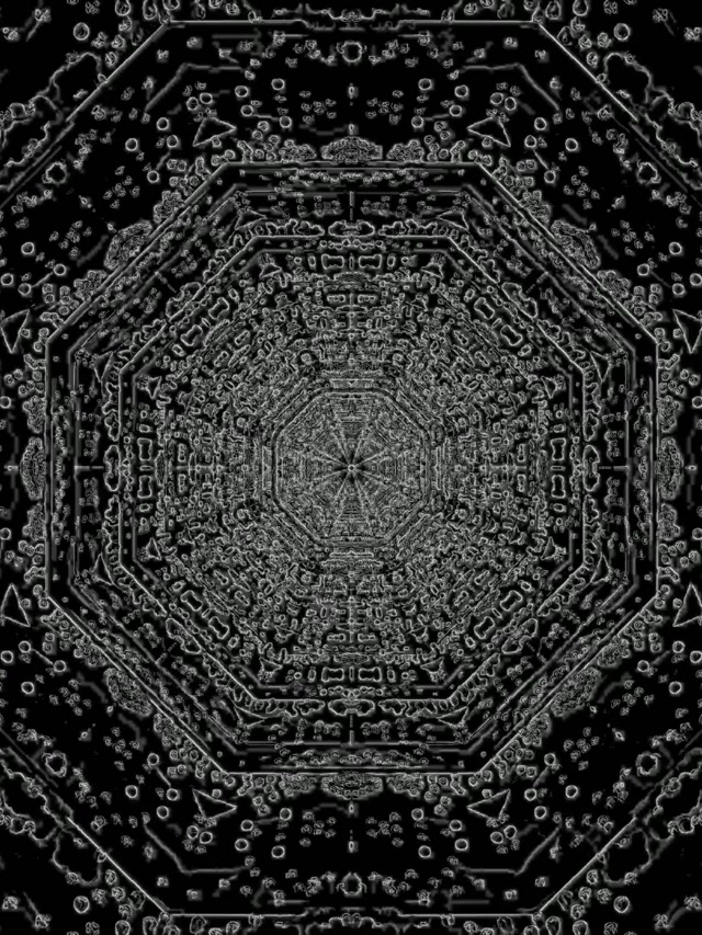 Neontunnel Oktagon Skärmsläckare 3:4 iPad Porträtt 60fps VJ Loop