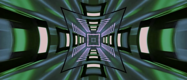 Neon Tunnel Grön Rosa Diamant Virvel VJLoops 21:9 Ultrawide 60fps Skärmsläckare