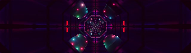 Neontunnel Skärmsläckare 32:9 Super Ultrawide 60fps Lila VJ Loop