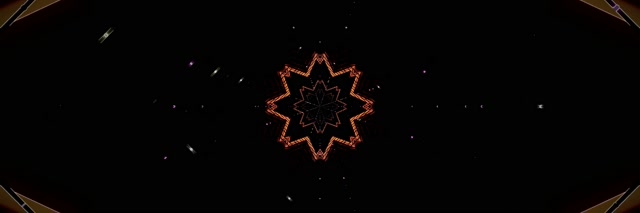 Neon Tunnel Kaleidoskop Stjärnexplosion VJLoops 3:1 Triple Wide 60fps Skärmsläckare