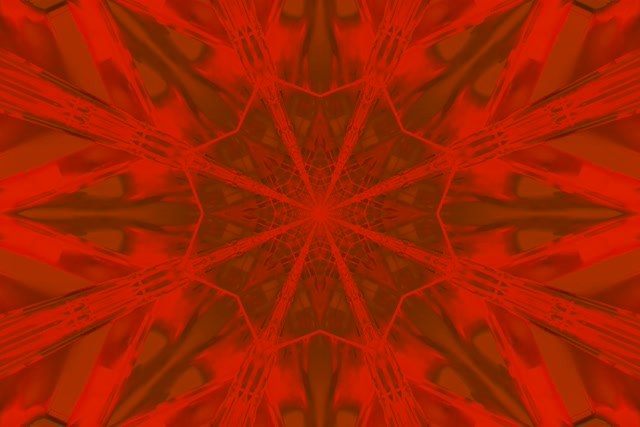 Red Fractal Star Neon Tunnel Vj Loop 3:2 Surface 60fps Screensaver