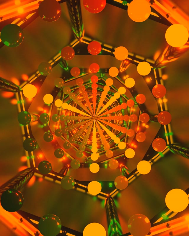 Neontunnel Orange Skärmsläckare 60fps 4:5 Instagram VJLoops PC Laptop