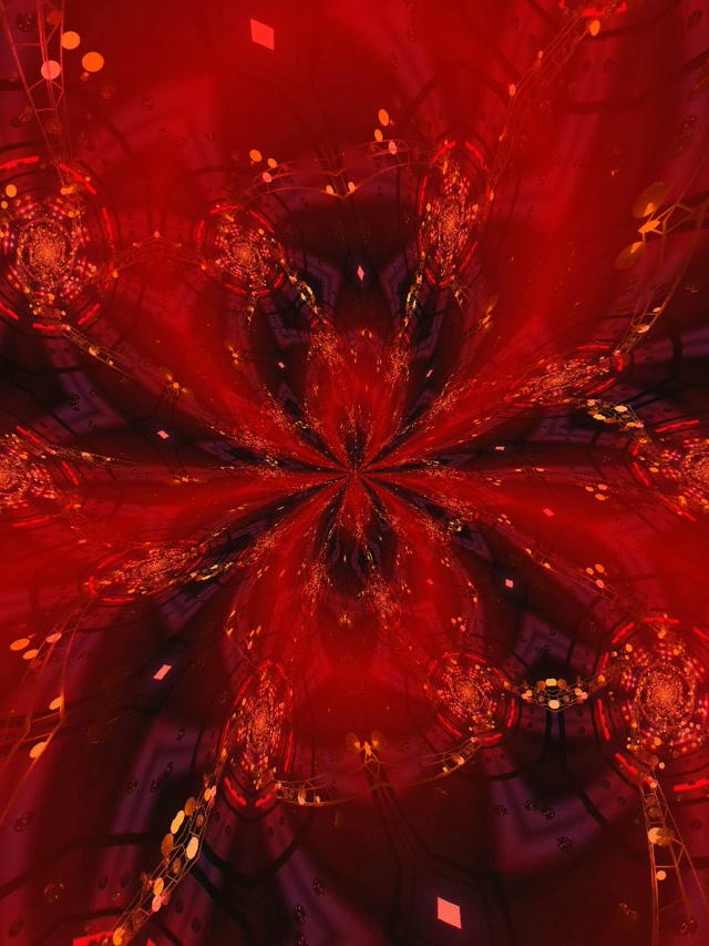 Pulsating Red Neon Tunnel 3:4 iPad Portrait 60fps Screensaver VJ Loop