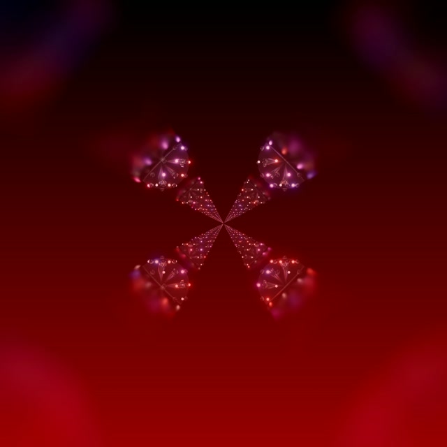 Neon Tunnel Fractal Kaleidoscope Burst VJ Loop 1:1 Square 60fps Screensaver
