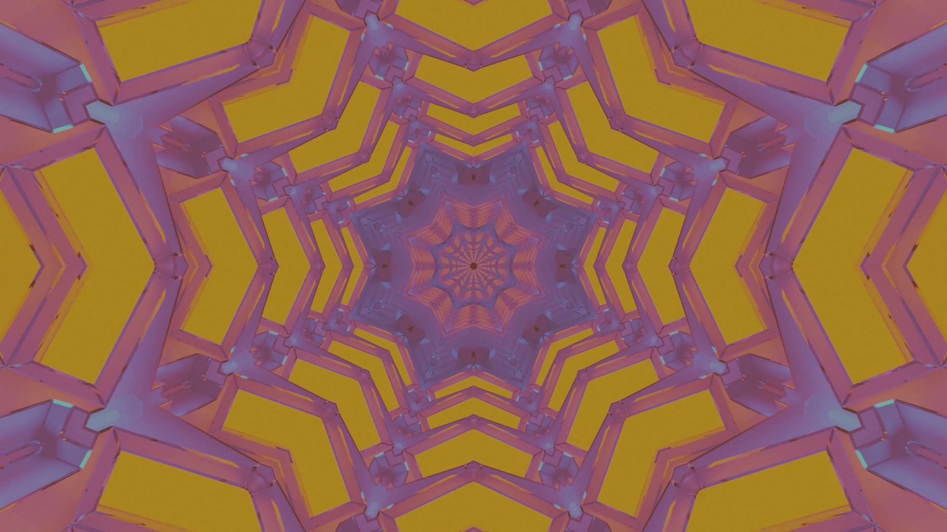 kaleidoskop neontunnel lila gyllene geometrisk 4K UHD 60fps skärmsläckare windows 10