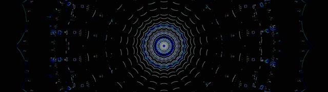 Mörk Blå Kosmisk Kaleidoskop Tunnel - Abstrakt Geometrisk VJLoops
