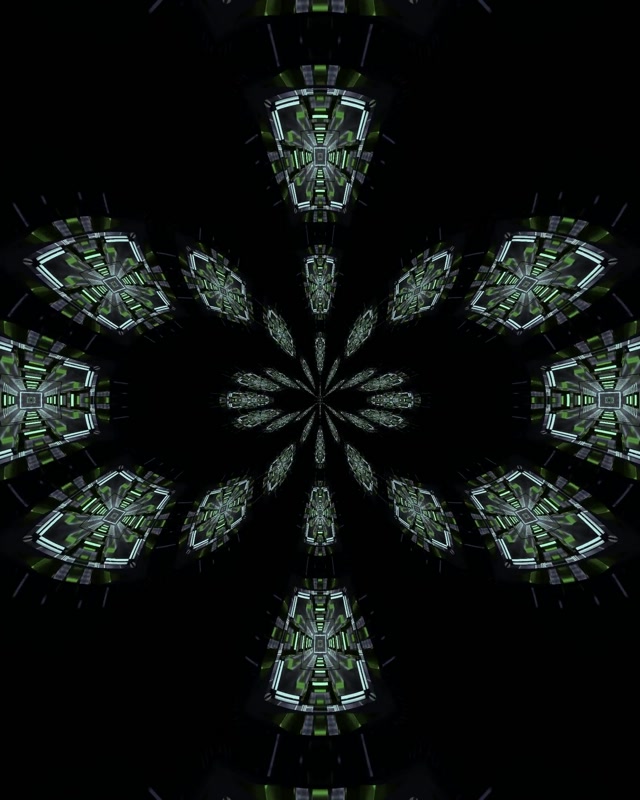 Neon Tunnel Kaleidoskop Blomma VJ Loop 4:5 Instagram 60fps Skärmsläckare