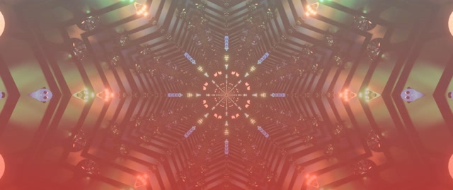 Neon Tunnel Rosa Kaleidoskop VJ Loop 2.39:1 Cinemascope 60fps Skärmsläckare