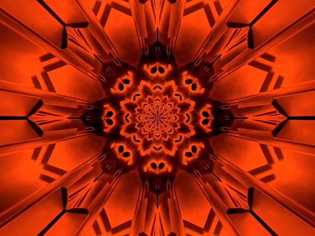 Röd Mandala Neontunnel Skärmsläckare 4:3 Klassisk 60fps VJLoops