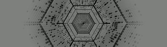 Grå Hexagon Neontunnel Skärmsläckare 32:9 Super Ultrawide 60fps VJ Loop
