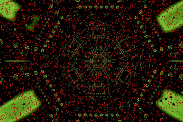 Neon Tunnel Röd Pixel Webb 3:2 surface 60fps Skärmsläckare Vj loop