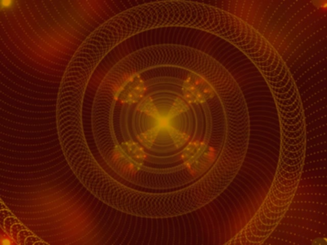 Neon Tunnel Gyllene Spiral Klot Virvel VJ Loop 4:3 Klassisk 60fps Skärmsläckare