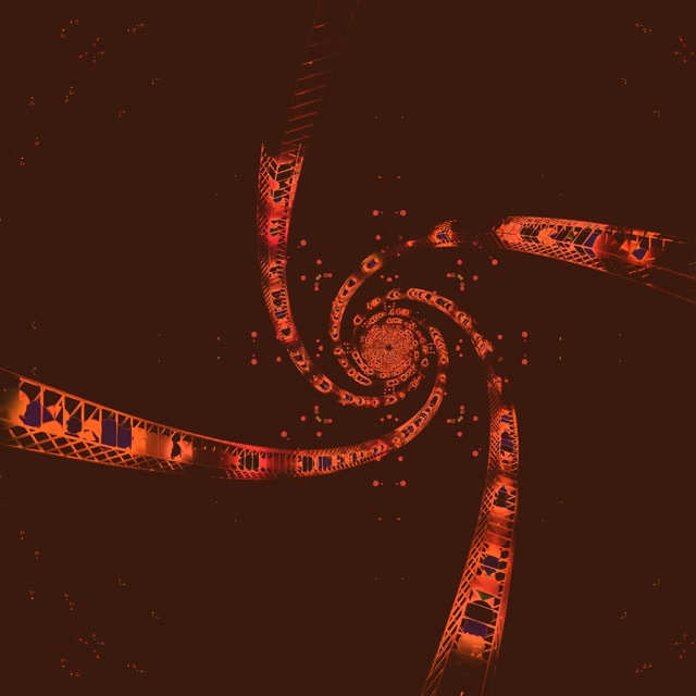 Neon Tunnel Spiral Virvel VJ Loop 1:1 Kvadrat 60fps Skärmsläckare