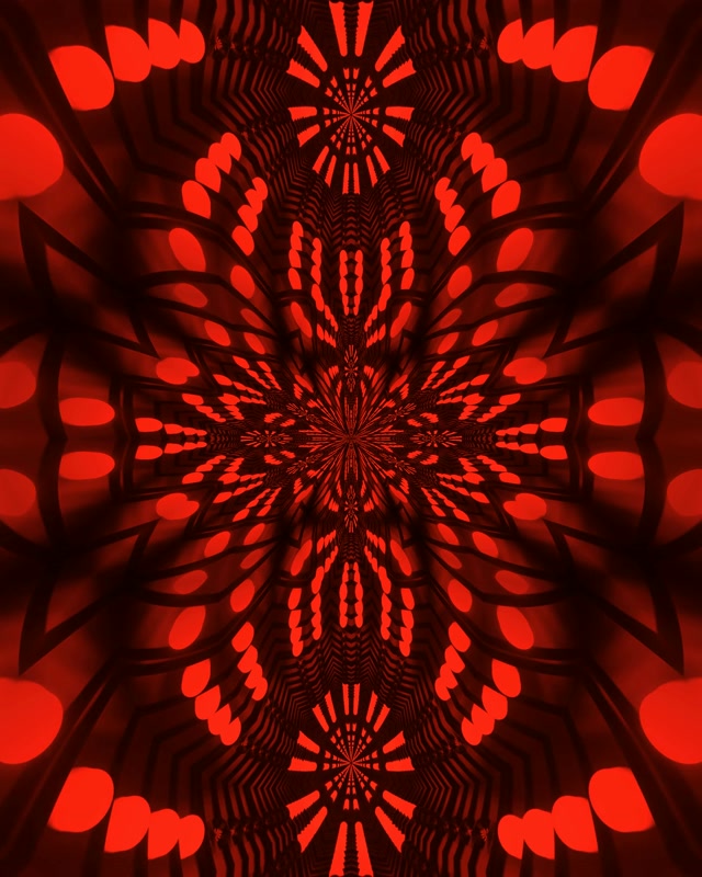 Neontunnel Röd Kalejdoskop Explosion VJLoops 4:5 Instagram 60fps Skärmsläckare