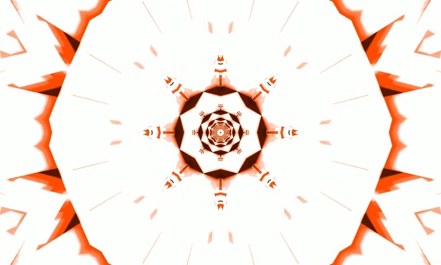 Vj loop Neontunnel Röd Kaleidoskop Stjärnexplosion 5:3 bred 60fps Skärmsläckare