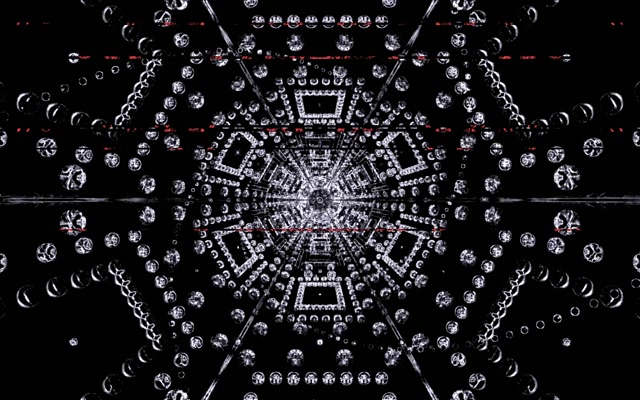 Neon Tunnel Kristall Hexagon Kaleidoskop VJ Loop 16:10 Macbook 60fps Skärmsläckare