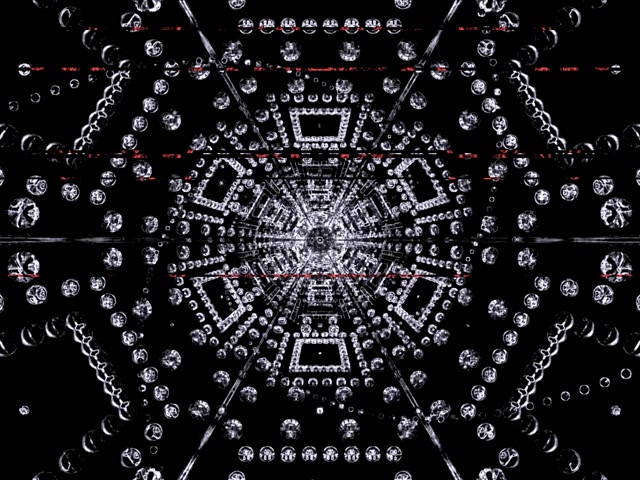 VJ loop Neon Tunnel Kristall Hexagon Kaleidoskop 4:3 klassisk 60fps Skärmsläckare