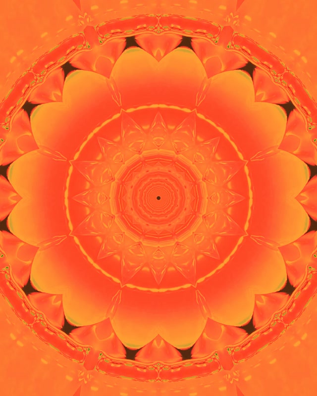 Orange Neontunnel Mandala Skärmsläckare 60fps 4:5 Instagram VJ Loop