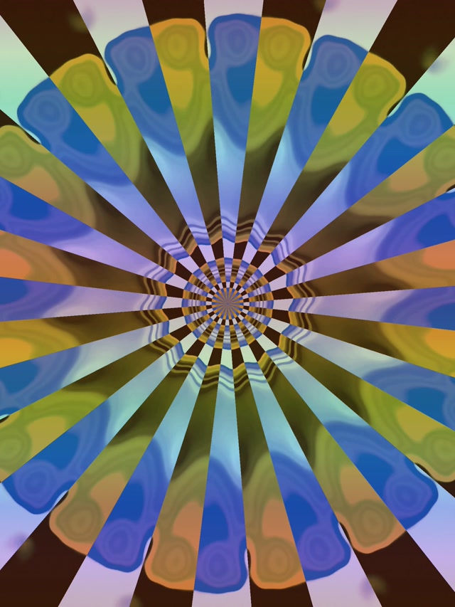 Neontunnel Kaleidoskop Kronblad Burst 3:4 iPad Portrait 60fps Skärmsläckare VJ Loop