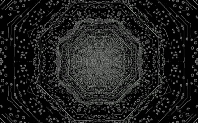 Neontunnel Skärmsläckare 60fps 16:10 MacBook Mörk Oktagon VJ Loop PC Laptop